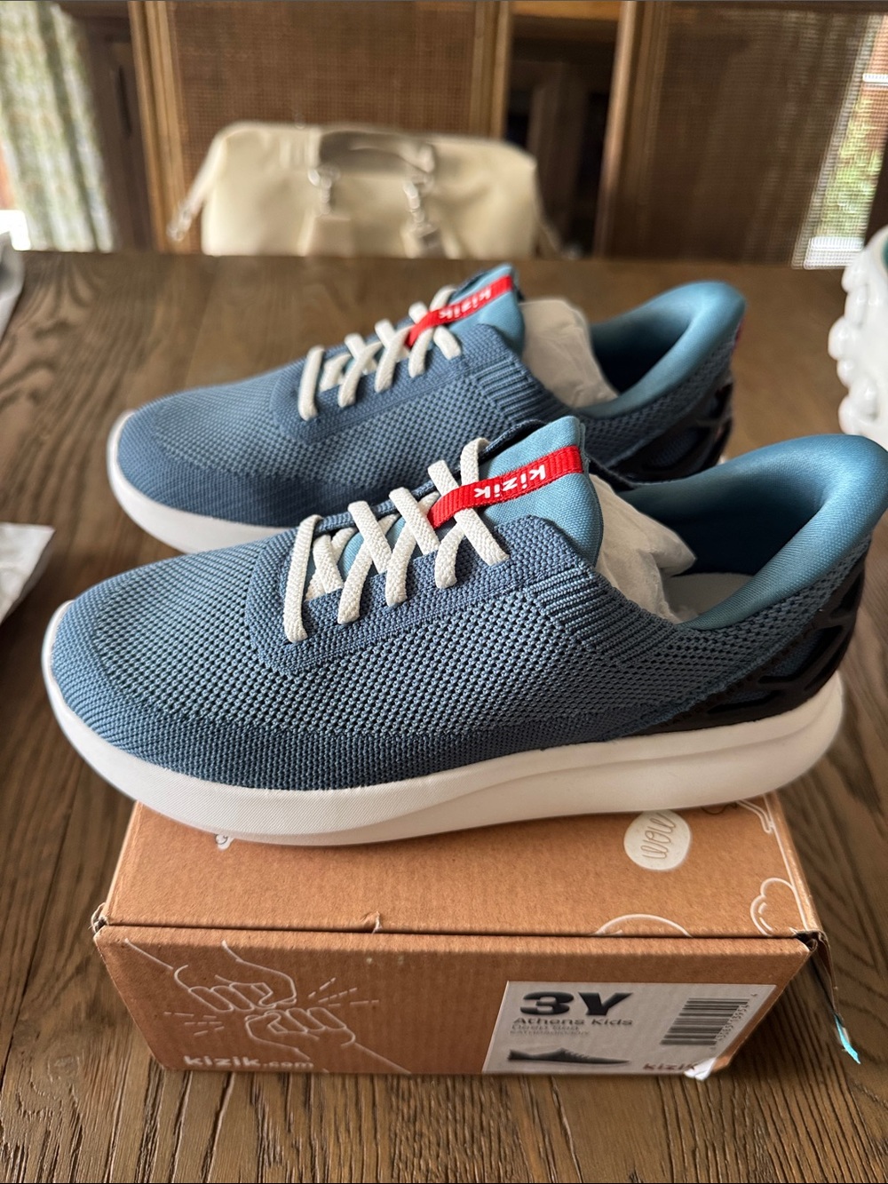Kizik Athens Kids Deep Sea Blue Slip-On Sneakers